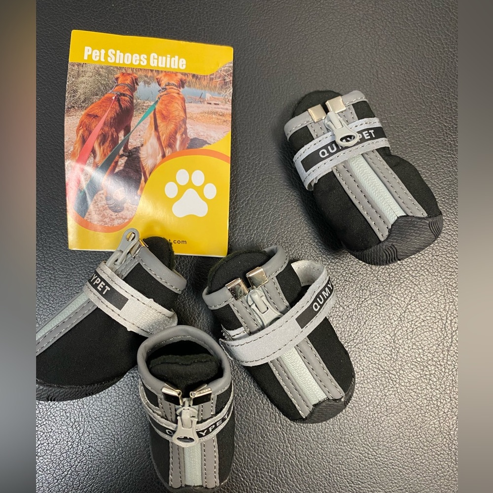 QUMY Dog Shoes |Size 1 | Black
